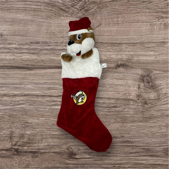 🎅 2022 BUC-EE'S SANTA BUCEE Beaver Plush Head Christmas Stocking Removable Head - Picture 1 of 7